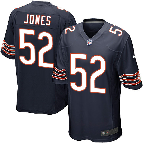Men's Nike Chicago Bears #52 Christian Jones Game Navy Blue Team Color NFL Jersey