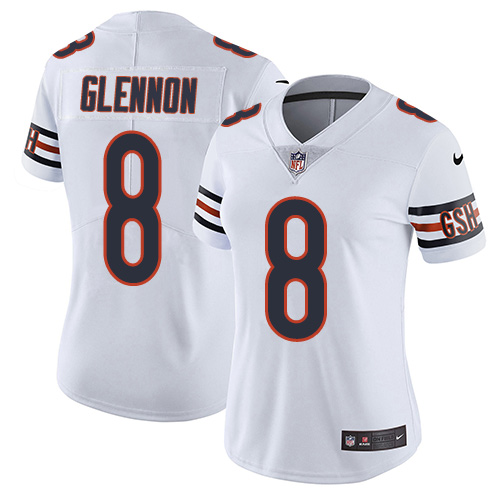 Women's Nike Chicago Bears #8 Mike Glennon White Vapor Untouchable Elite Player NFL Jersey