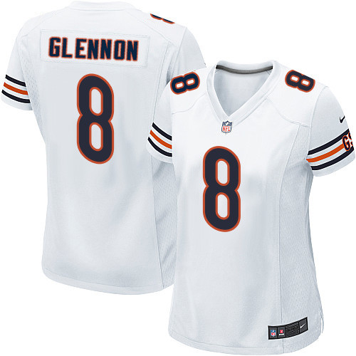 Women's Nike Chicago Bears #8 Mike Glennon Game White NFL Jersey