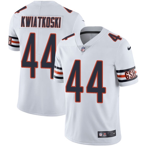 Men's Nike Chicago Bears #44 Nick Kwiatkoski White Vapor Untouchable Limited Player NFL Jersey