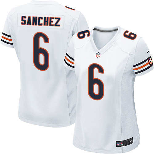 Women's Nike Chicago Bears #6 Mark Sanchez Game White NFL Jersey
