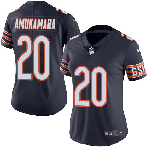 Women's Nike Chicago Bears #20 Prince Amukamara Navy Blue Team Color Vapor Untouchable Elite Player NFL Jersey