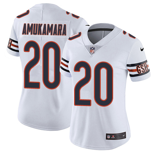 Women's Nike Chicago Bears #20 Prince Amukamara White Vapor Untouchable Elite Player NFL Jersey