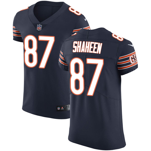 Men's Nike Chicago Bears #87 Adam Shaheen Navy Blue Team Color Vapor Untouchable Elite Player NFL Jersey