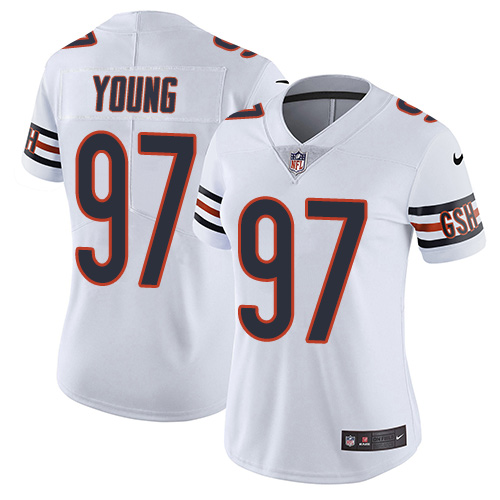 Women's Nike Chicago Bears #97 Willie Young White Vapor Untouchable Elite Player NFL Jersey