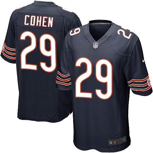 Men's Nike Chicago Bears #29 Tarik Cohen Game Navy Blue Team Color NFL Jersey