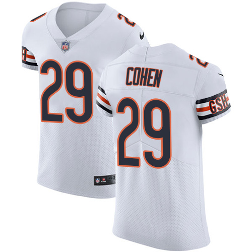 Men's Nike Chicago Bears #29 Tarik Cohen Elite White NFL Jersey