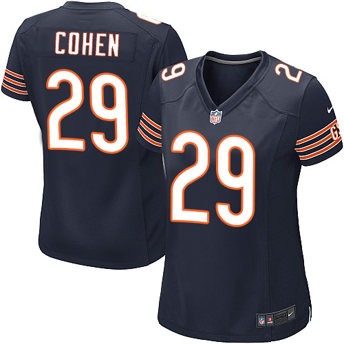 Women's Nike Chicago Bears #29 Tarik Cohen Game Navy Blue Team Color NFL Jersey