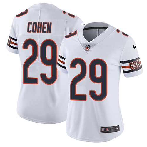 Women's Nike Chicago Bears #29 Tarik Cohen White Vapor Untouchable Elite Player NFL Jersey