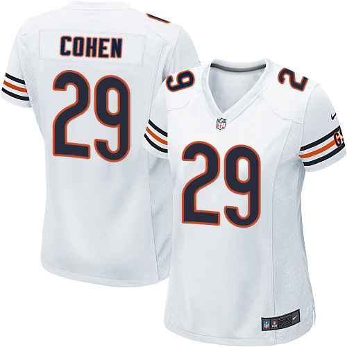 Women's Nike Chicago Bears #29 Tarik Cohen Game White NFL Jersey