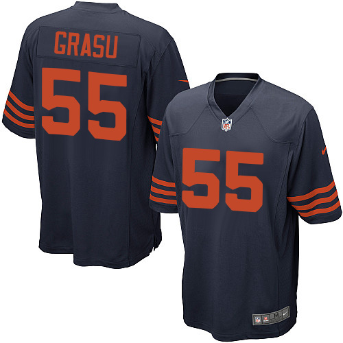 Men's Nike Chicago Bears #55 Hroniss Grasu Game Navy Blue Alternate NFL Jersey
