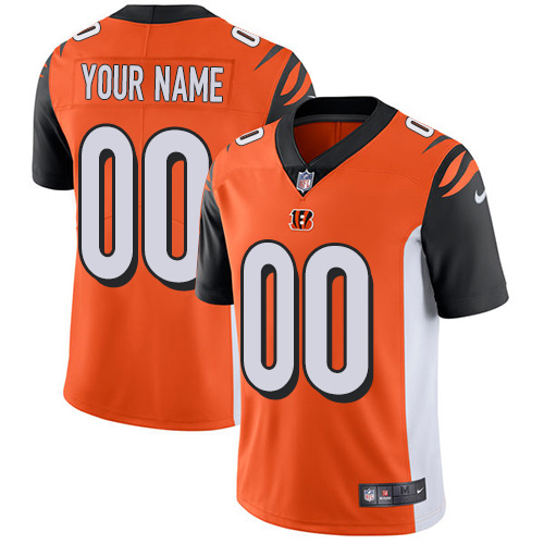 Men's Nike Cincinnati Bengals Customized Orange Alternate Vapor Untouchable Custom Limited NFL Jersey