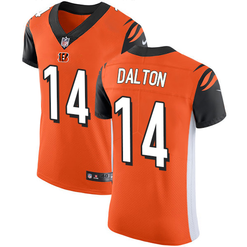 Men's Nike Cincinnati Bengals #14 Andy Dalton Elite Orange Alternate NFL Jersey