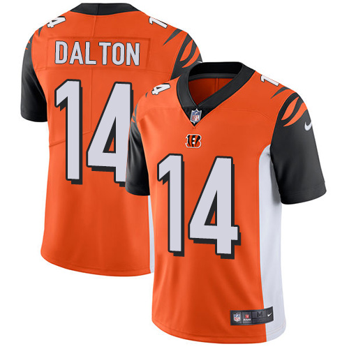 Men's Nike Cincinnati Bengals #14 Andy Dalton Orange Alternate Vapor Untouchable Limited Player NFL Jersey