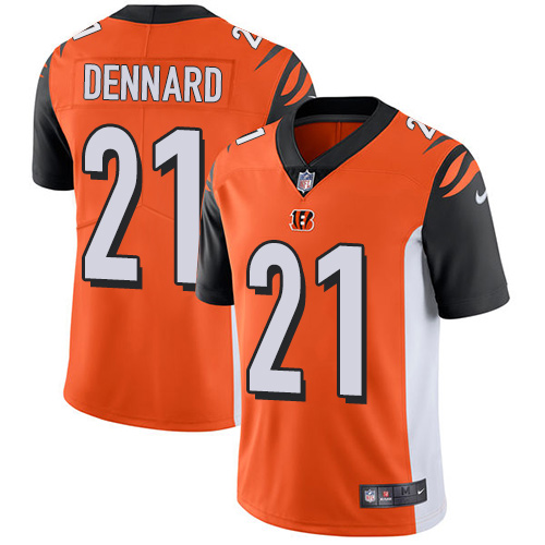 Men's Nike Cincinnati Bengals #21 Darqueze Dennard Orange Alternate Vapor Untouchable Limited Player NFL Jersey