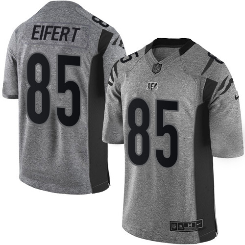 Men's Nike Cincinnati Bengals #85 Tyler Eifert Limited Gray Gridiron NFL Jersey