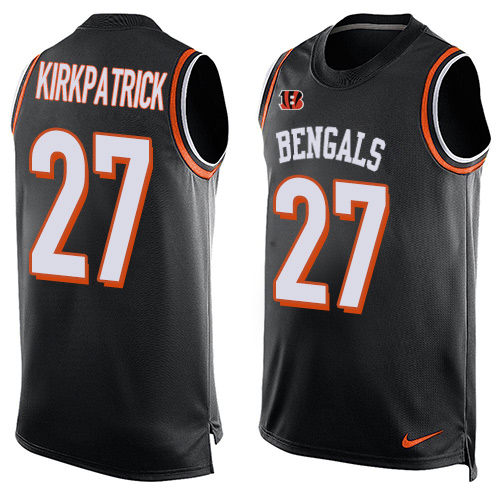 Men's Nike Cincinnati Bengals #27 Dre Kirkpatrick Limited Black Player Name & Number Tank Top NFL Jersey