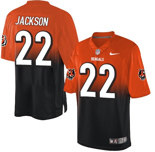 Men's Nike Cincinnati Bengals #22 William Jackson Elite Orange/Black Fadeaway NFL Jersey