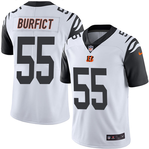 Men's Nike Cincinnati Bengals #55 Vontaze Burfict Elite White Rush Vapor Untouchable NFL Jersey