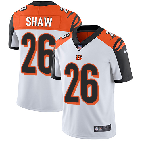 Men's Nike Cincinnati Bengals #26 Josh Shaw White Vapor Untouchable Limited Player NFL Jersey