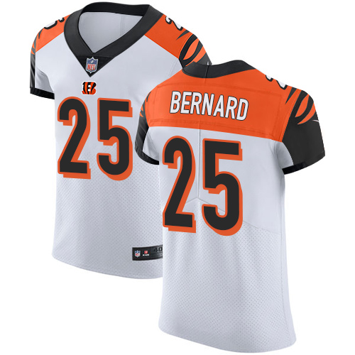 Men's Nike Cincinnati Bengals #25 Giovani Bernard Elite White NFL Jersey