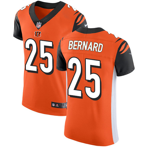 Men's Nike Cincinnati Bengals #25 Giovani Bernard Elite Orange Alternate NFL Jersey