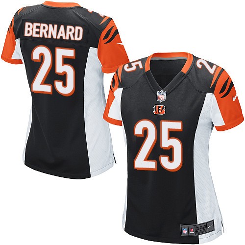 Women's Nike Cincinnati Bengals #25 Giovani Bernard Game Black Team Color NFL Jersey