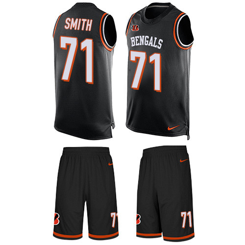 Men's Nike Cincinnati Bengals #71 Andre Smith Limited Black Tank Top Suit NFL Jersey