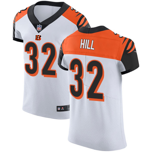 Men's Nike Cincinnati Bengals #32 Jeremy Hill Elite White NFL Jersey