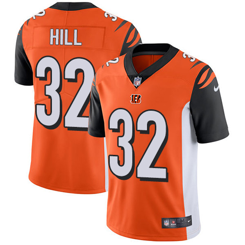 Men's Nike Cincinnati Bengals #32 Jeremy Hill Orange Alternate Vapor Untouchable Limited Player NFL Jersey
