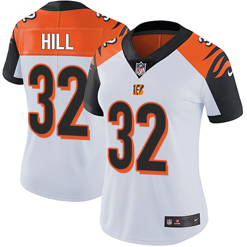 Women's Nike Cincinnati Bengals #32 Jeremy Hill White Vapor Untouchable Elite Player NFL Jersey