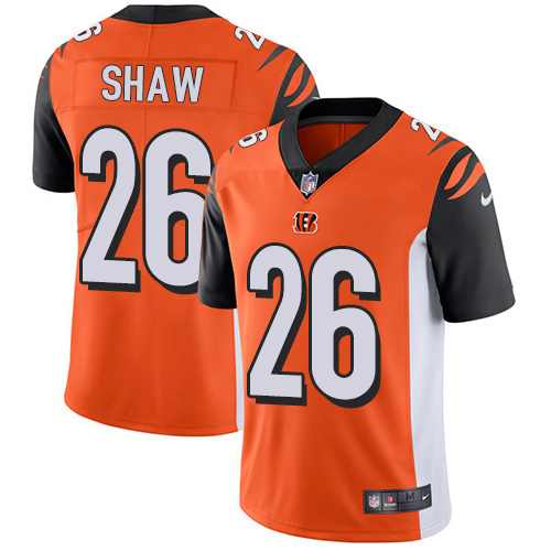 Youth Nike Cincinnati Bengals #26 Josh Shaw Orange Alternate Vapor Untouchable Limited Player NFL Jersey