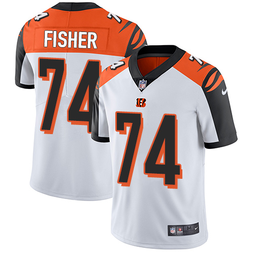 Youth Nike Cincinnati Bengals #74 Jake Fisher White Vapor Untouchable Limited Player NFL Jersey
