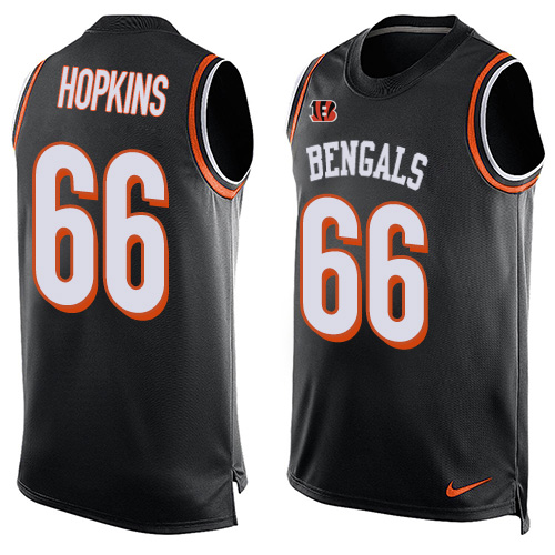 Men's Nike Cincinnati Bengals #66 Trey Hopkins Limited Black Player Name & Number Tank Top NFL Jersey