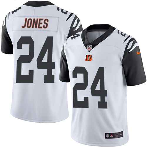 Men's Nike Cincinnati Bengals #24 Adam Jones Limited White Rush Vapor Untouchable NFL Jersey