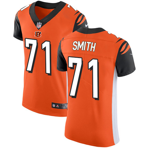 Men's Nike Cincinnati Bengals #71 Andre Smith Elite Orange Alternate NFL Jersey