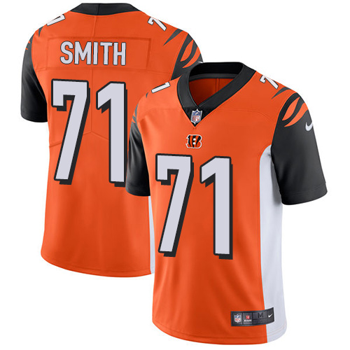 Men's Nike Cincinnati Bengals #71 Andre Smith Orange Alternate Vapor Untouchable Limited Player NFL Jersey