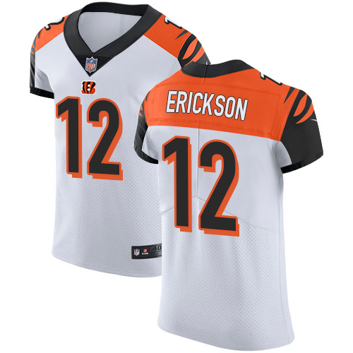 Men's Nike Cincinnati Bengals #12 Alex Erickson Elite White NFL Jersey