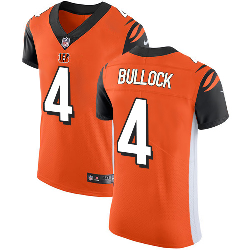 Men's Nike Cincinnati Bengals #4 Randy Bullock Elite Orange Alternate NFL Jersey