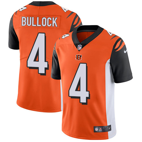 Youth Nike Cincinnati Bengals #4 Randy Bullock Orange Alternate Vapor Untouchable Limited Player NFL Jersey
