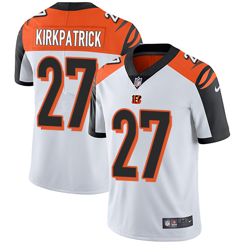 Youth Nike Cincinnati Bengals #27 Dre Kirkpatrick White Vapor Untouchable Limited Player NFL Jersey