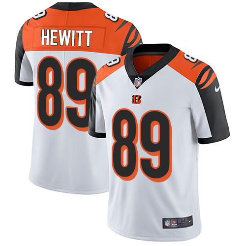 Men's Nike Cincinnati Bengals #89 Ryan Hewitt White Vapor Untouchable Limited Player NFL Jersey