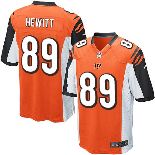 Youth Nike Cincinnati Bengals #89 Ryan Hewitt Game Orange Alternate NFL Jersey