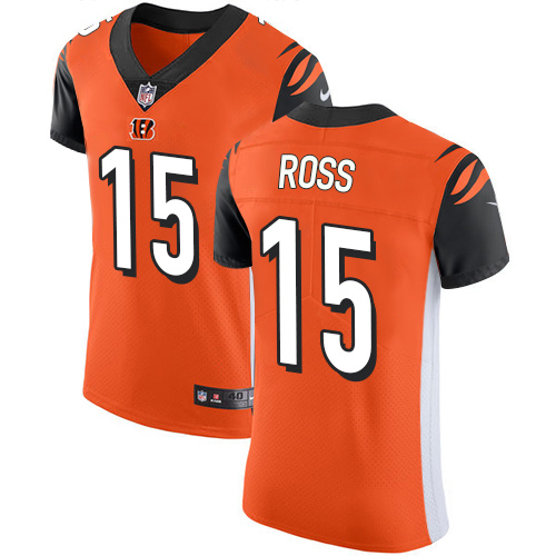 Men's Nike Cincinnati Bengals #15 John Ross Elite Orange Alternate NFL Jersey