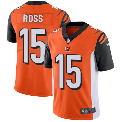Men's Nike Cincinnati Bengals #15 John Ross Orange Alternate Vapor Untouchable Limited Player NFL Jersey