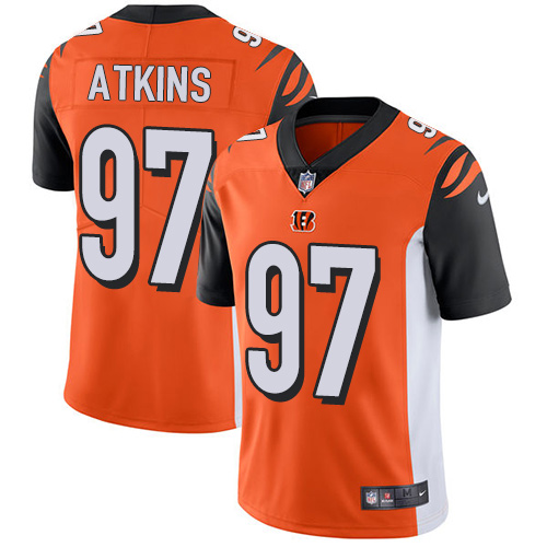 Men's Nike Cincinnati Bengals #97 Geno Atkins Orange Alternate Vapor Untouchable Limited Player NFL Jersey