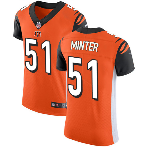 Men's Nike Cincinnati Bengals #51 Kevin Minter Elite Orange Alternate NFL Jersey