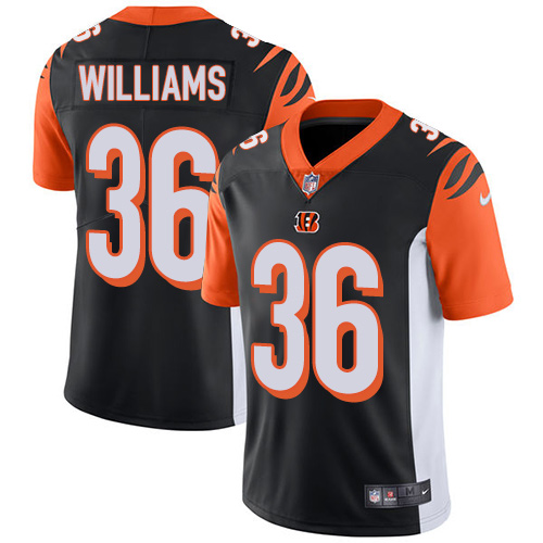 Men's Nike Cincinnati Bengals #36 Shawn Williams Black Team Color Vapor Untouchable Limited Player NFL Jersey