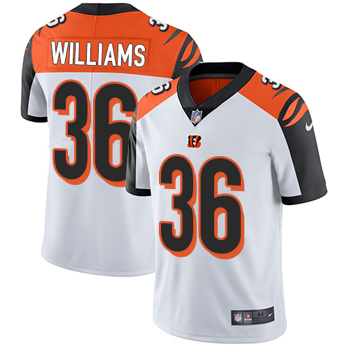 Men's Nike Cincinnati Bengals #36 Shawn Williams White Vapor Untouchable Limited Player NFL Jersey