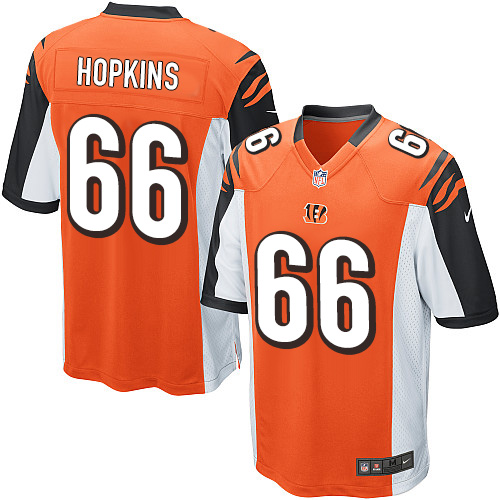 Men's Nike Cincinnati Bengals #66 Trey Hopkins Game Orange Alternate NFL Jersey